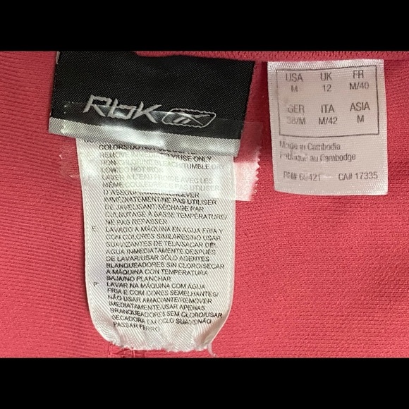 REEBOOK Shorts, Size-M, Salmon Pink w/Dark Accents & Ties at Waist, Lightly Used - Picture 12 of 12